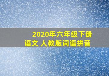 2020年六年级下册语文 人教版词语拼音